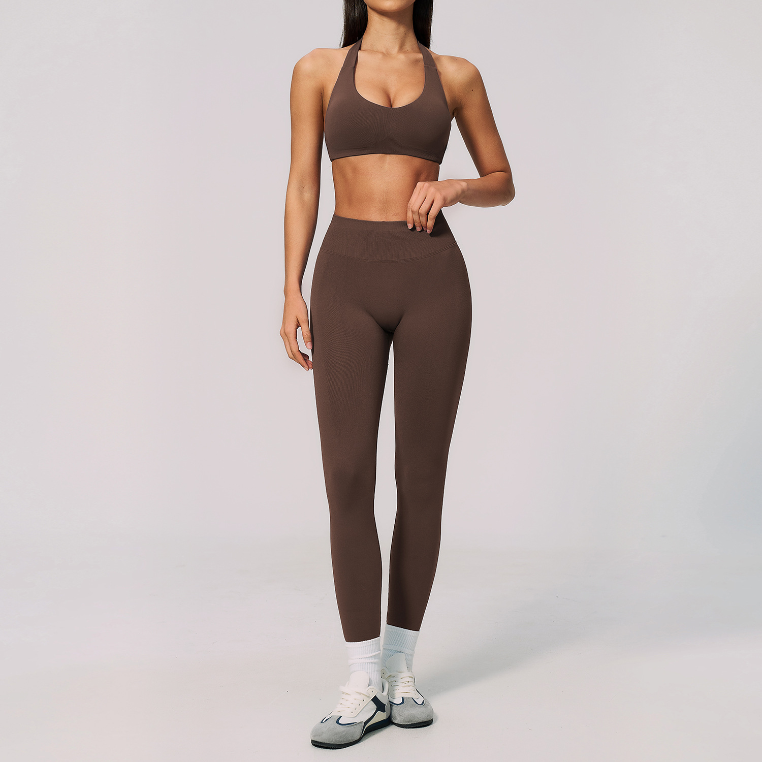 Ensemble de yoga côtelé sans c - Pilates Yoga Logo avis et prix